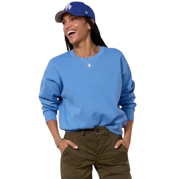 LNA Clothing Tops - LNA Clothing Women's Daniel Pullover Sweatshirt Crewneck Blue S Casual Lounge